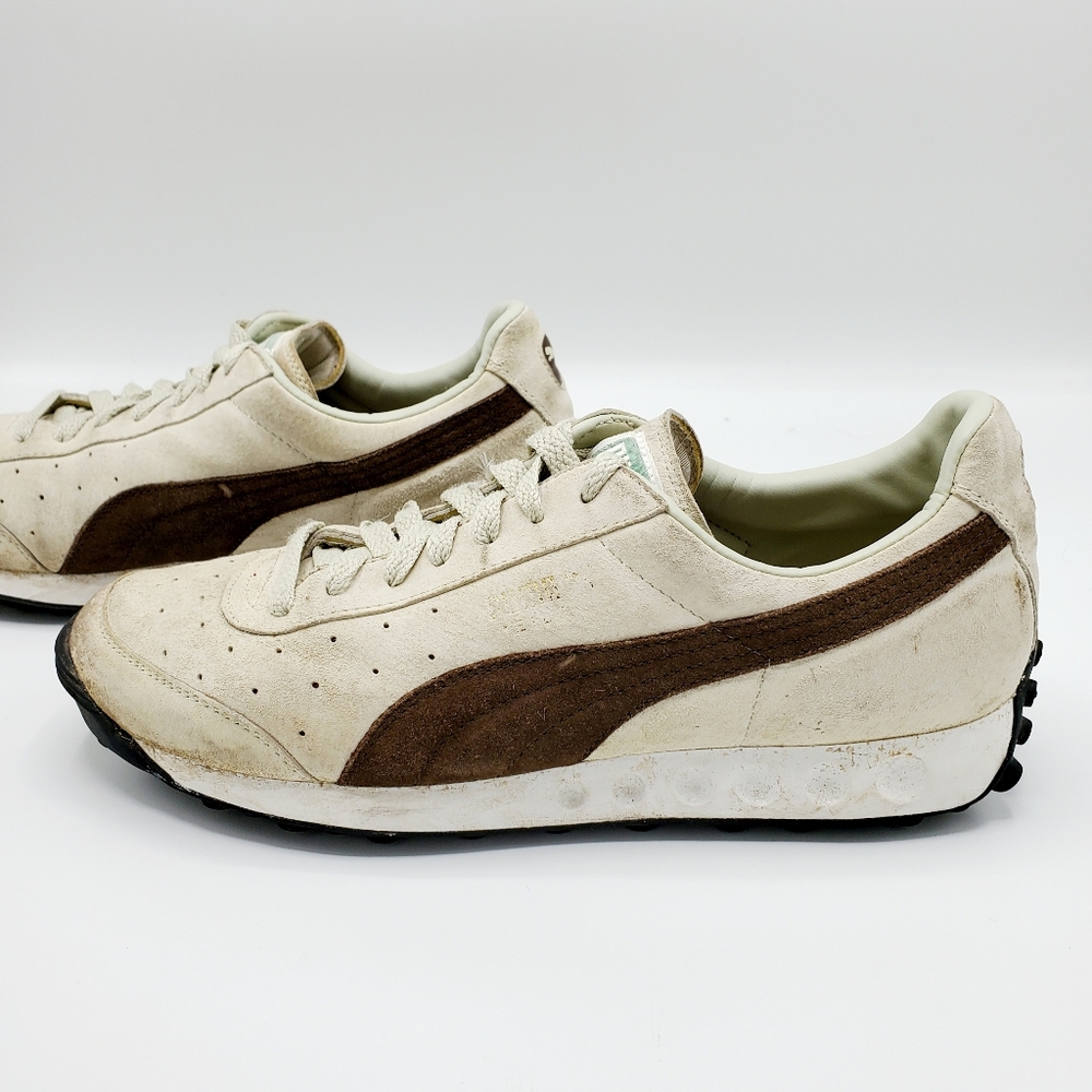 Puma Leather VINTAGE Trainer Beige Sneakers